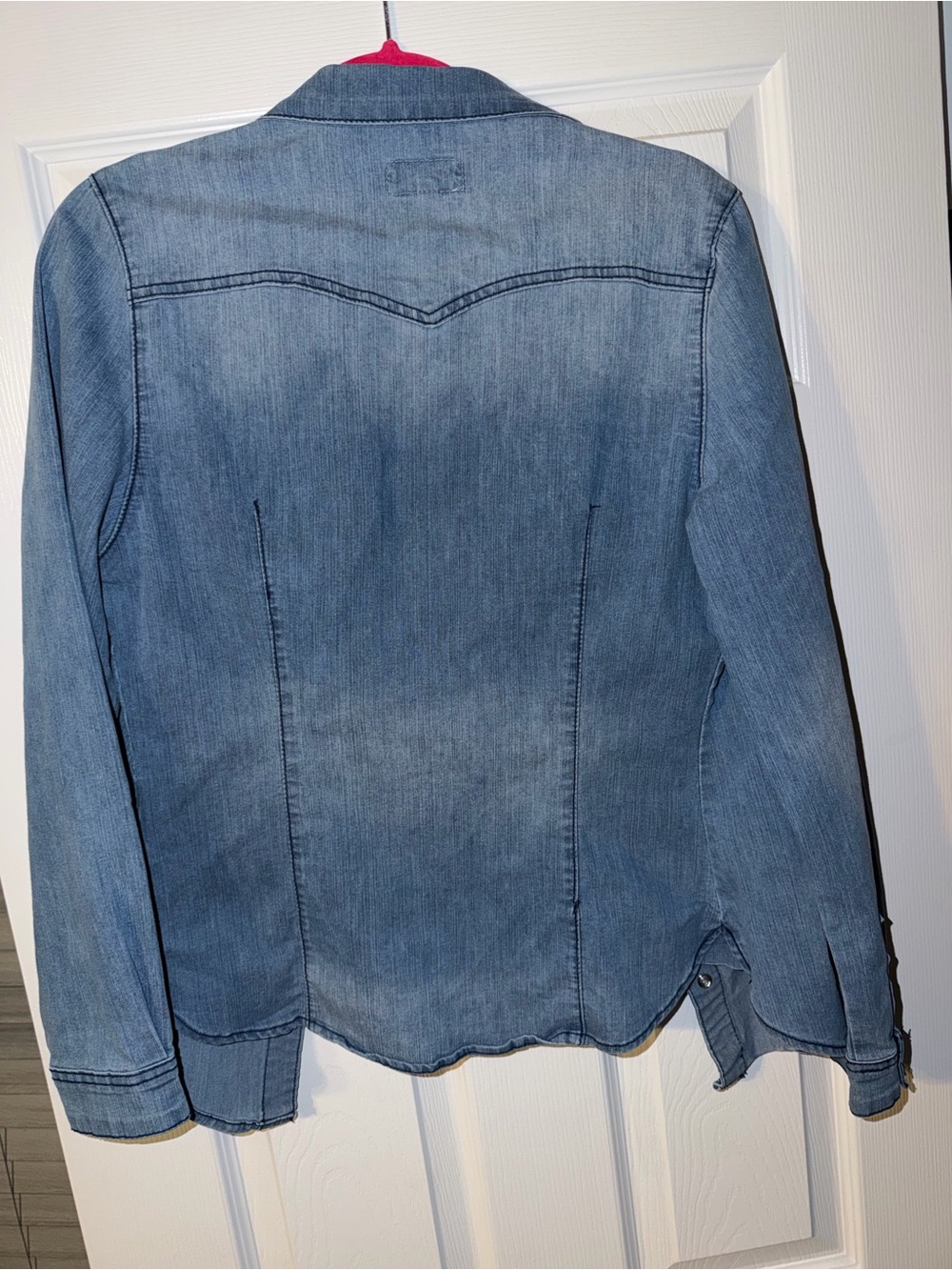 Denim Button-Front Jacket - Light Blue - Picture 4 of 4